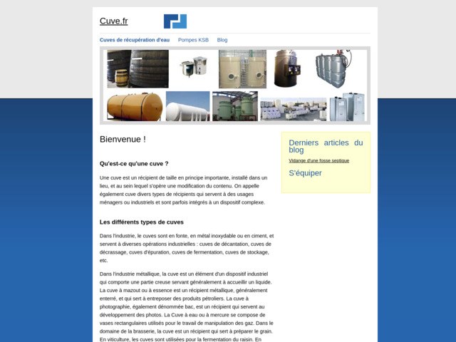 Acheter une cuve