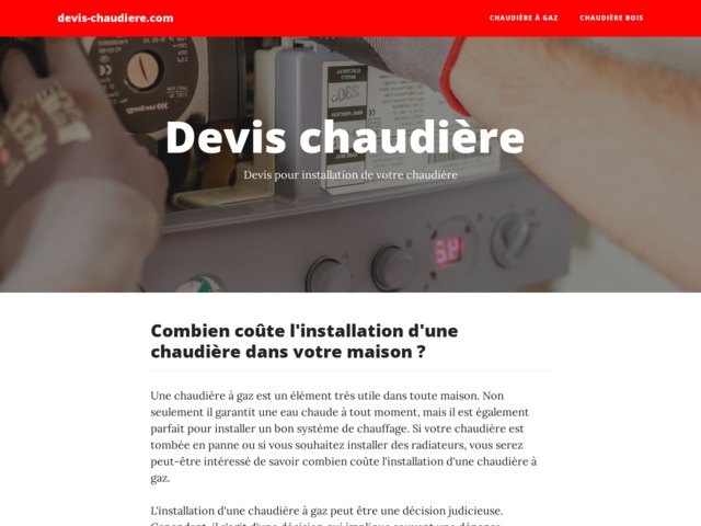 Devis chaudiere à bois