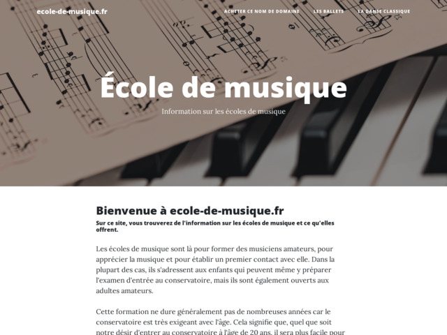L'ecole de musique