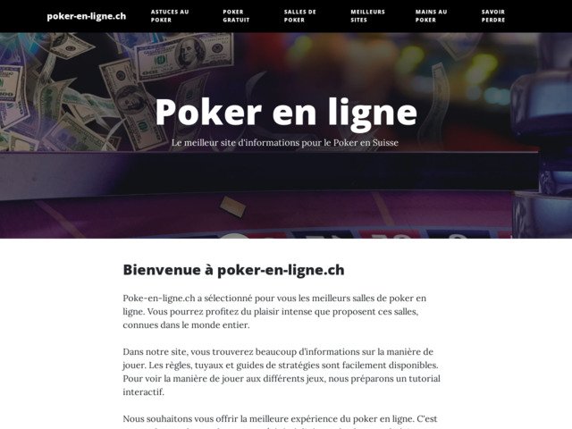Poker online en Suisse