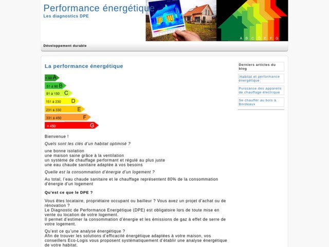 Infos sur la performance energetique