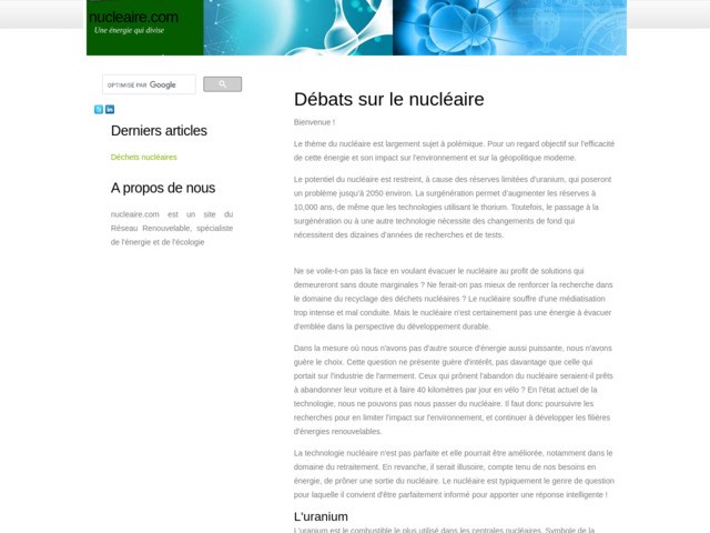 Infos sur le nucleaire