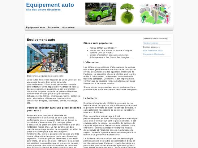 Achat équipement auto