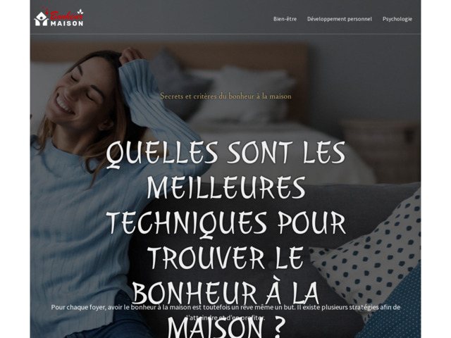 Le bonheur à la maison, les joies de l'intérieur
