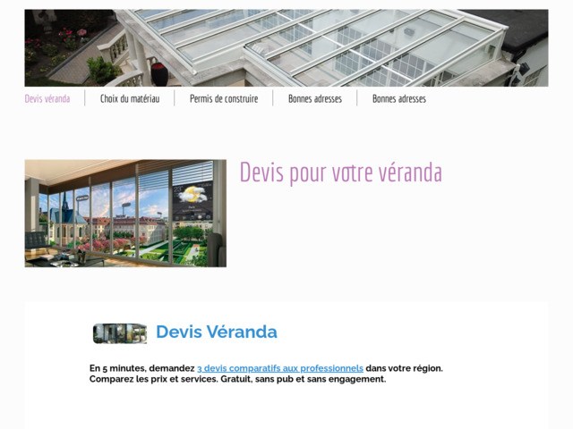 Connaître le prix d'une véranda