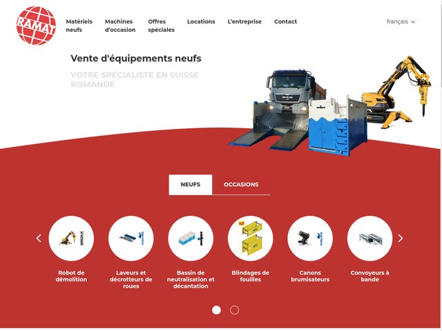 Société ramat, machines de chantier en suisse