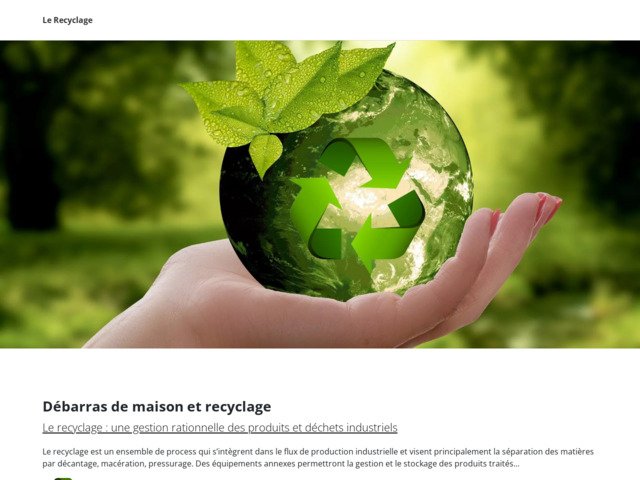 Infos recyclage