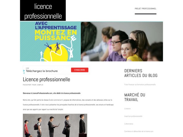 Presentation de la licence professionnelle