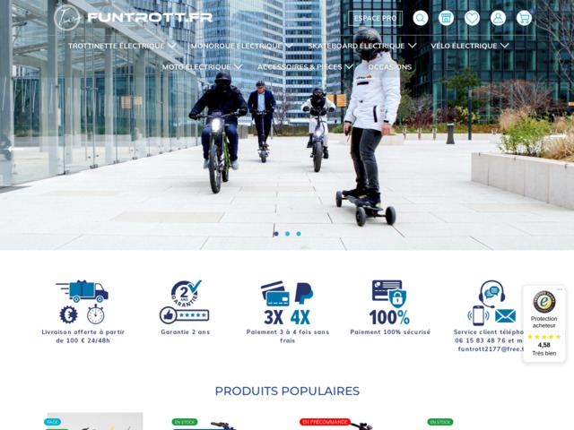 Moto électrique et vélo électrique en ligne