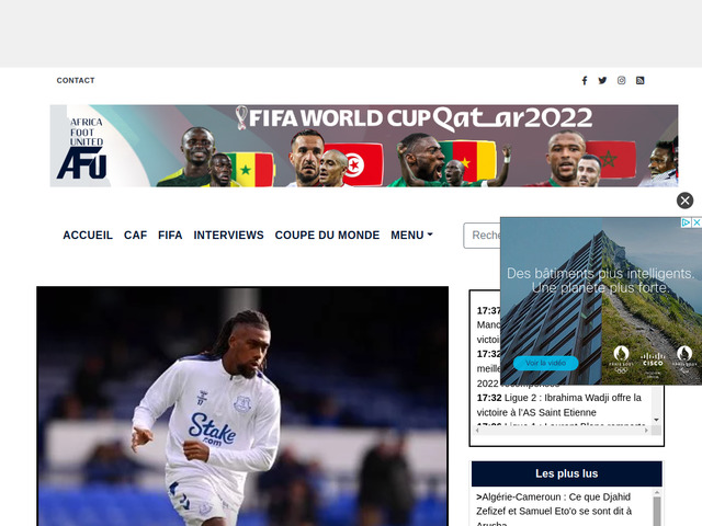 Le site du football africain