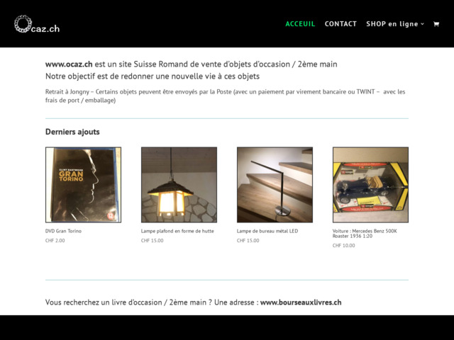 Objets de seconde main, votre shop