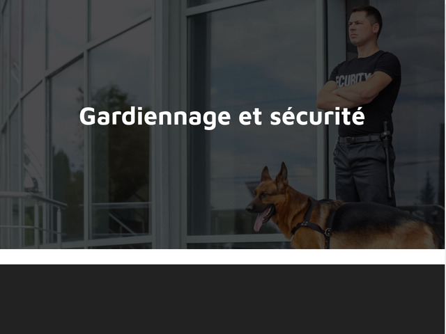 Entreprises de gardiennage et de sécurité