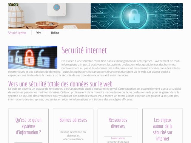 La sécurisation des données sur internet
