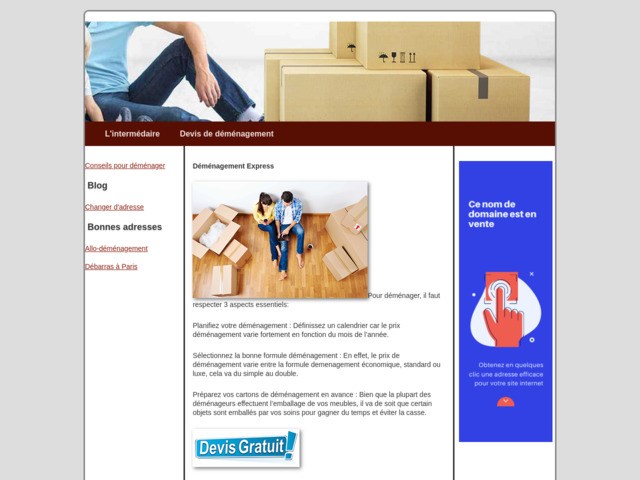 Infos sur le demenagement