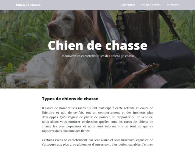 Guide sur le chien de chasse