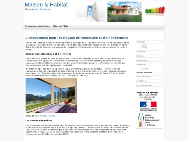 Les travaux dans l'habitat