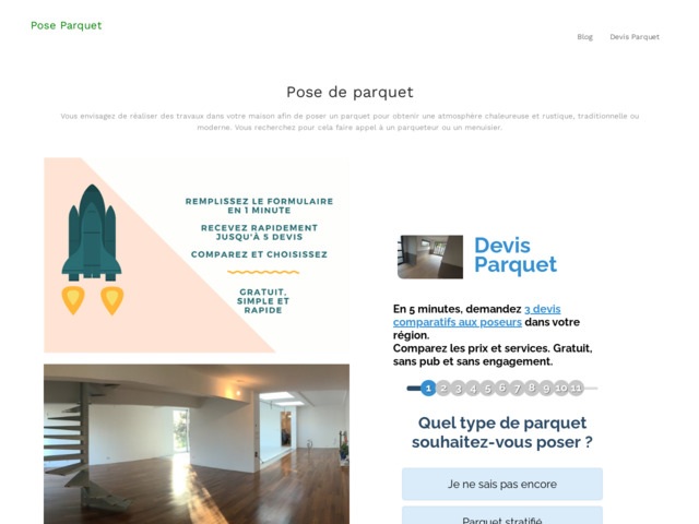Pose parquet massif