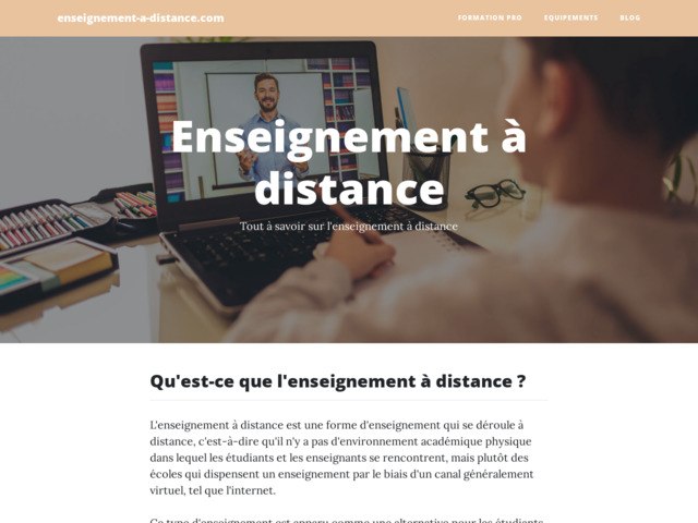 L'enseignement via internet