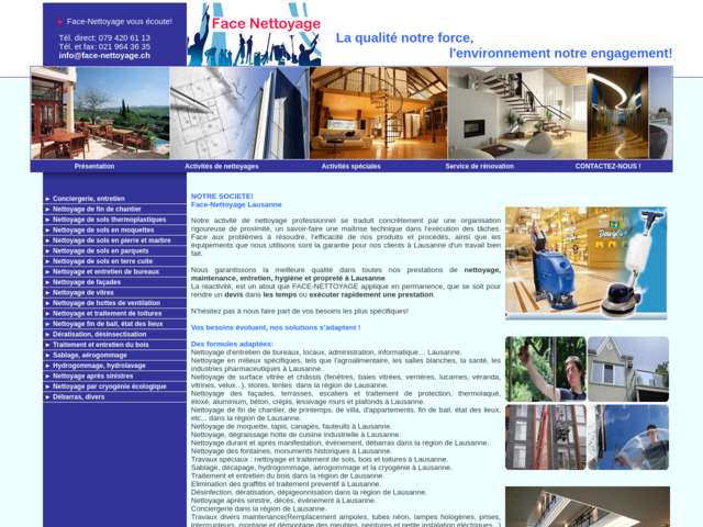 Services personnalisés de nettoyage et d’hygiène