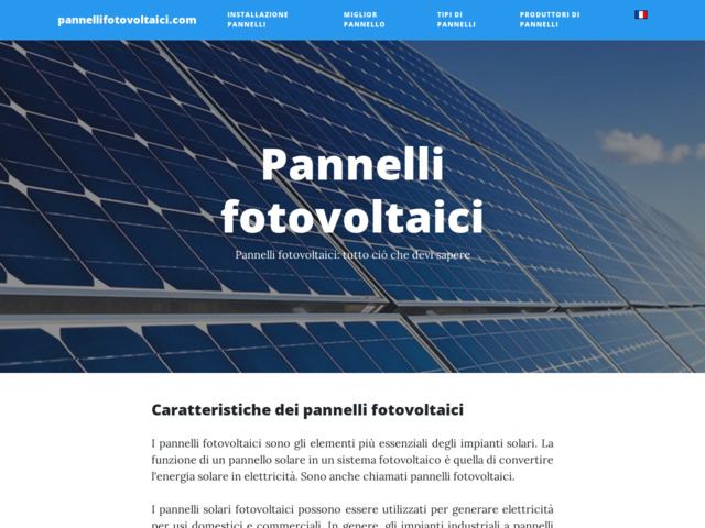 Les panneaux photovoltaïques