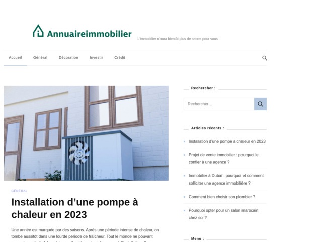 Blog sur l'immobilier