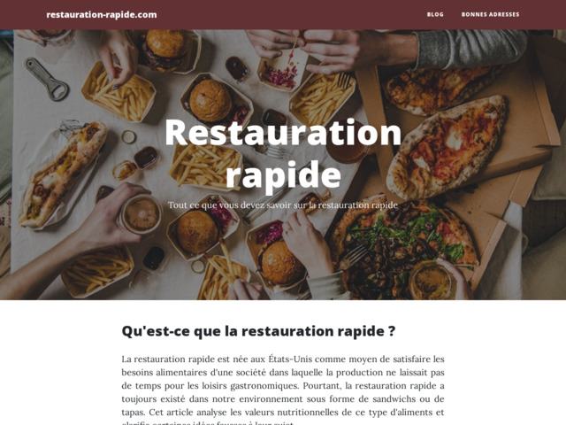 Tout savoir sur la restauration rapide