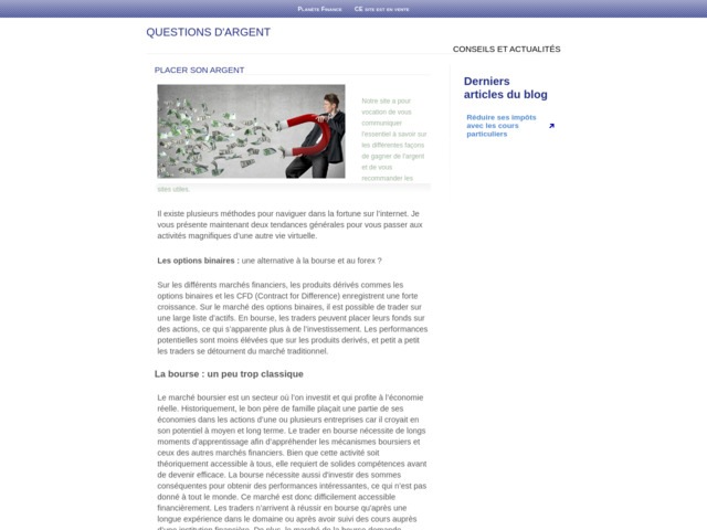 Infos sur la finance