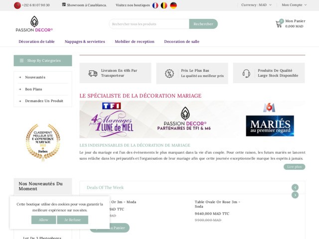 Décoration de table mariage