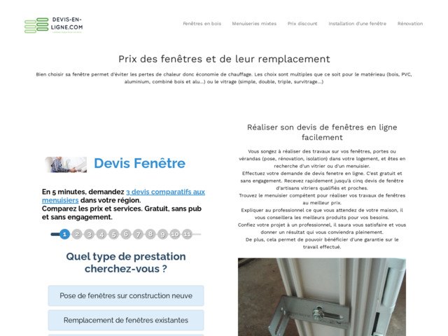 Connaitre le tarif d'une fenetre