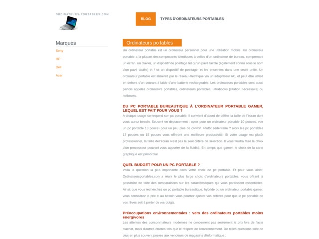 Acheter un ordi portable