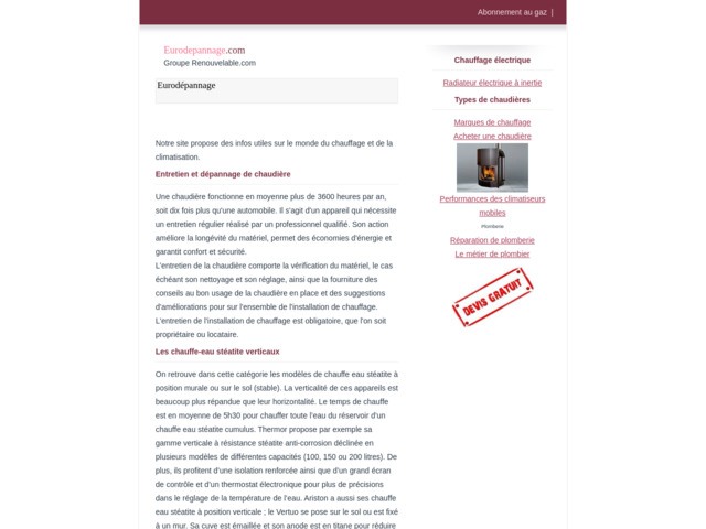 Dépanner la chaudière