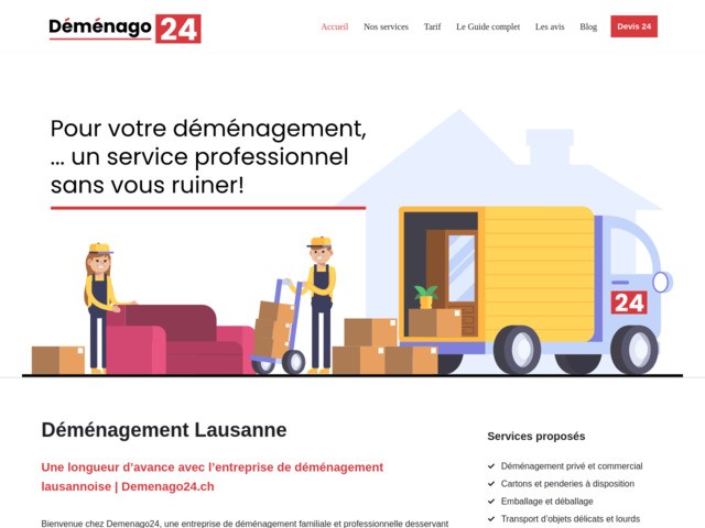 Déménagements bon marché en suisse