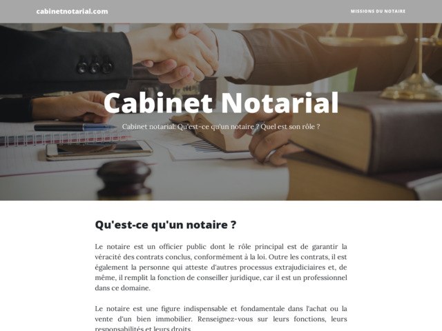 Le cabinet de notaires