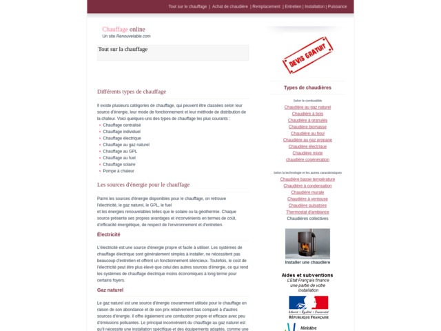 Chauffage online