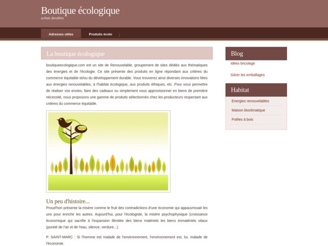 Achat de produits écologiques