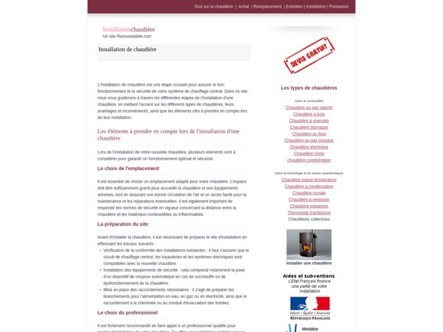 Acheter une chaudiere et choisir l'installateur