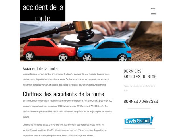 Raisons des accidents de la route
