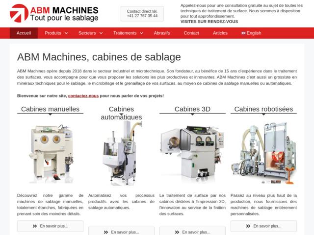 ABM Machines, fournisseur en cabines de sablage et abrasifs
