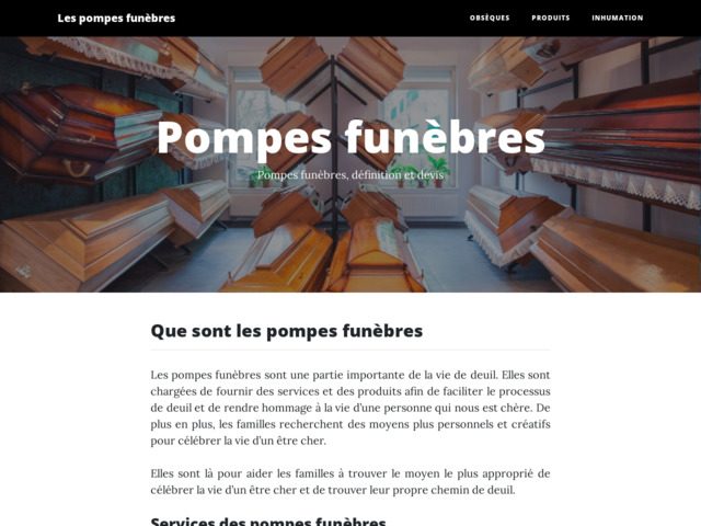 Les pompes funebres