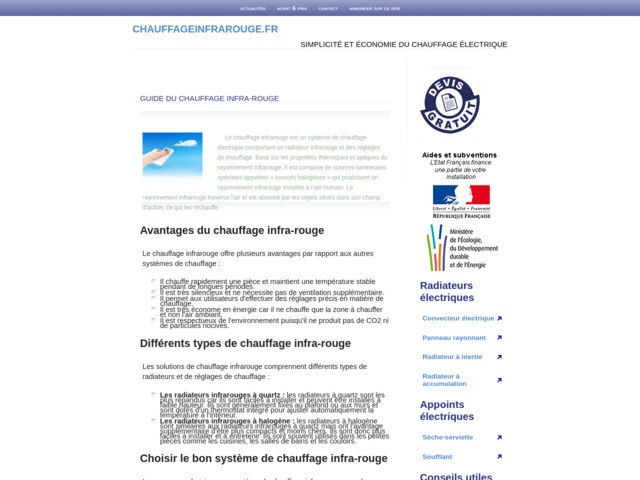 Guide du chauffage infra rouge