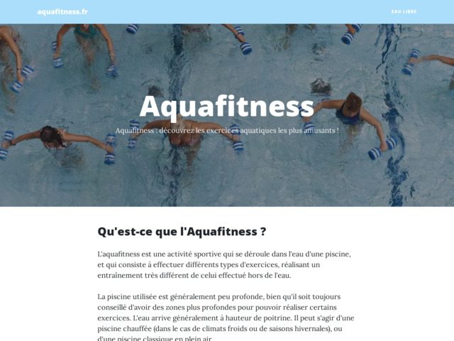Sport en piscine