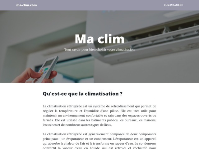 Choisir sa clim