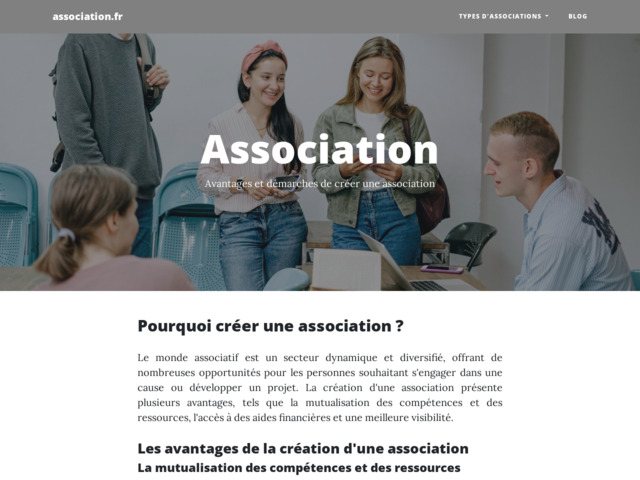 Infos sur la création d'association