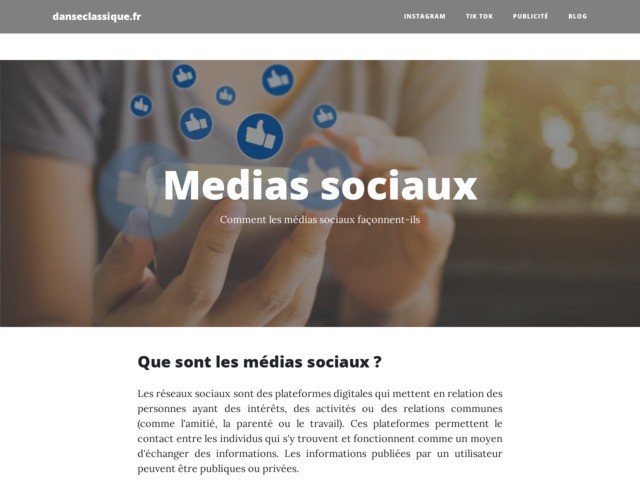 Infos sur les réseaux sociaux