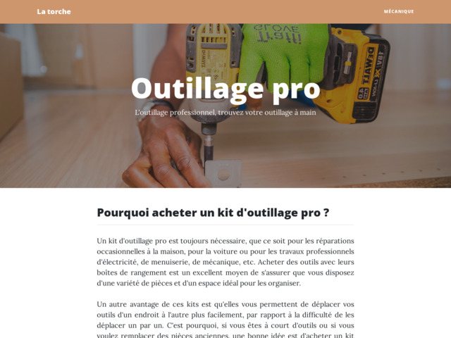 Guide outillage