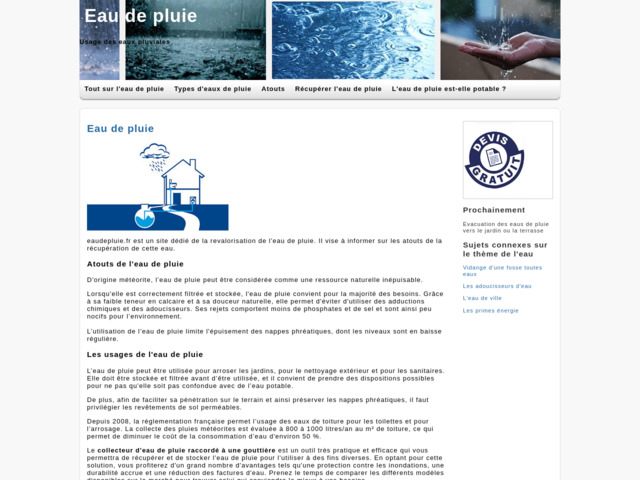 Réservoirs eau de pluie