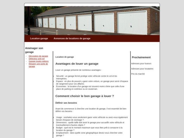 Conseils pour louer un garage