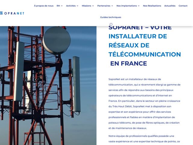 Sopranet : leader de l'installation de réseaux de télécommunication