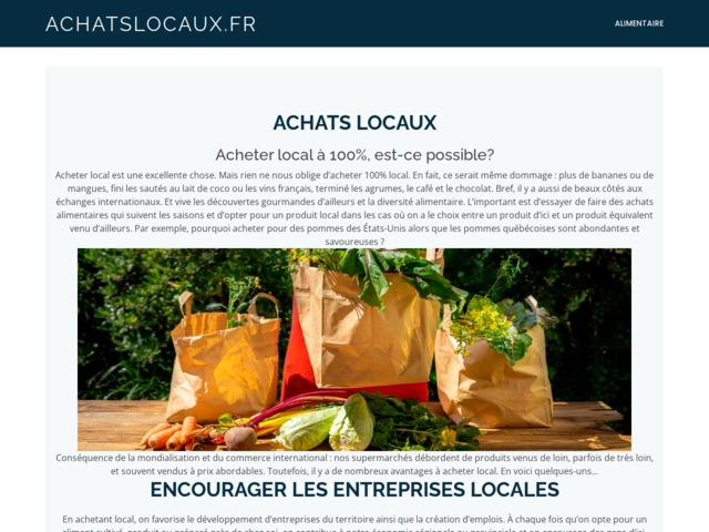 Acheter des produits locaux