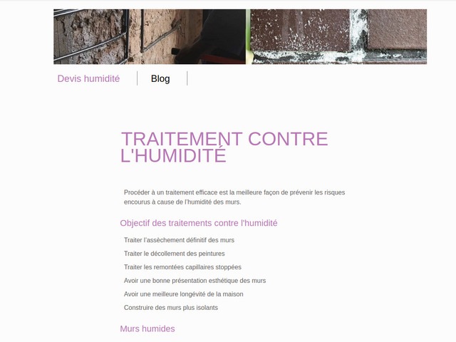 Devis humidité